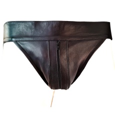Rouge - Leather Zip Jocks - Black - L photo