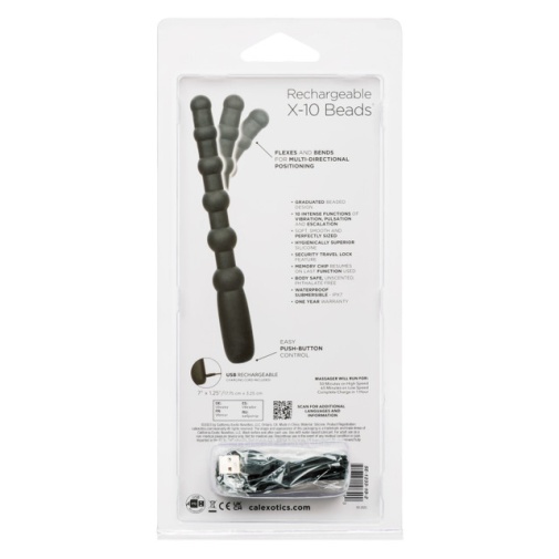 CEN - X-10 Vibro Anal Beads - Black photo