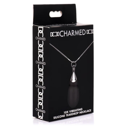 Charmed - 10X Vibro Teardrop Necklace - Black photo