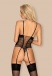 Obsessive - Sharlotte Corset & Thong - Black - L/XL photo-6