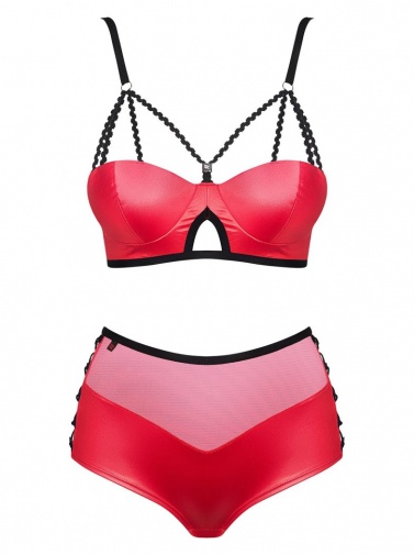 Obsessive - Leatheria 2-pcs Set - Red - L/XL photo