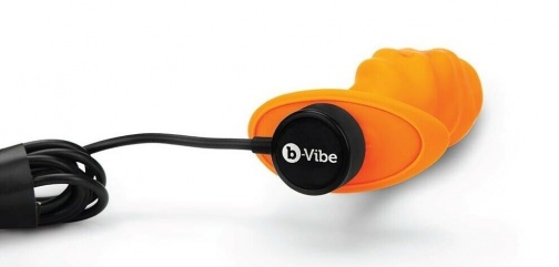 B-Vibe - 震动螺旋纹后庭塞 - 橙色 照片