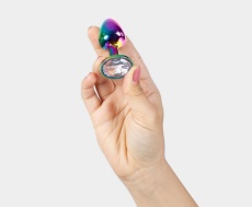 Secret Play - Metal Anal Plug S - Rainbow photo