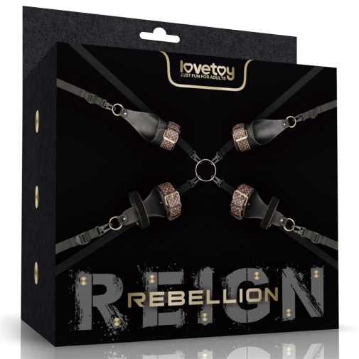 Lovetoy - Rebellion Reign 床褥束缚束带 - 黑色 照片