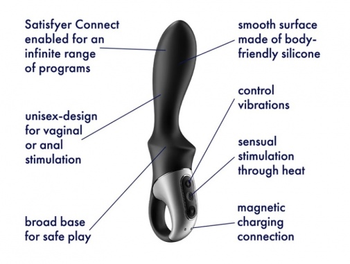 Satisfyer - Heat Climax 热感后庭震动棒 - 黑色 照片