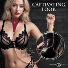 Master Series - Captivate Collar w Body Chain - Red photo
