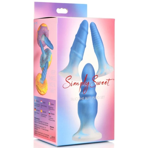 Simply Sweet - Butt Plug Set 3 pcs - Blue photo