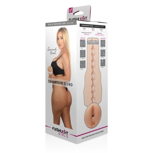 Fleshlight - Savannah Bond Gold Sphincter 女優後庭飛機杯 照片