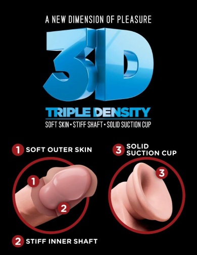 King Cock - Triple Density w Balls 6.5" - Flesh photo