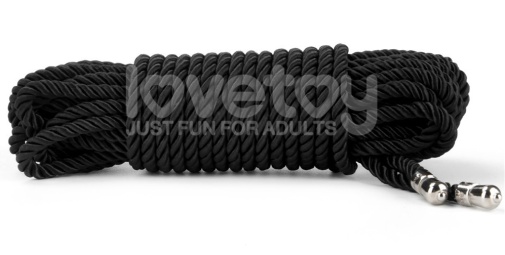 Lovetoy 叛逆的操控師 絲質光滑束縛繩 10米 - 黑色 照片