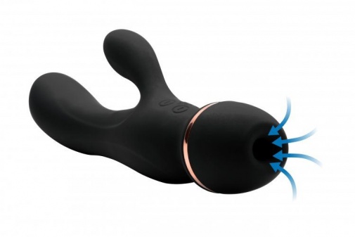 Inmi - Shegasm Supreme 3-in-1 Silicone Stimulator - Black photo
