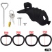 FAAK - Long Resin Chastity Cage - Black photo-13