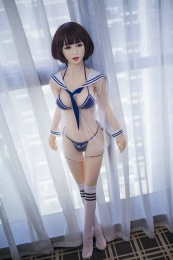 Bernadine 日系纖瘦身型水手服性感短髮女孩 附口交超柔軟TPE仿真性愛娃娃 148 cm 照片
