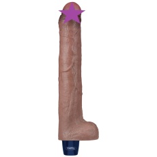 Lovetoy - 10.5" 超柔軟仿真震動假陽具 - 啡色 照片