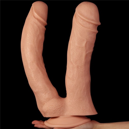 Lovetoy - 12" 巨型雙頭仿真陽具 - 肉色 照片
