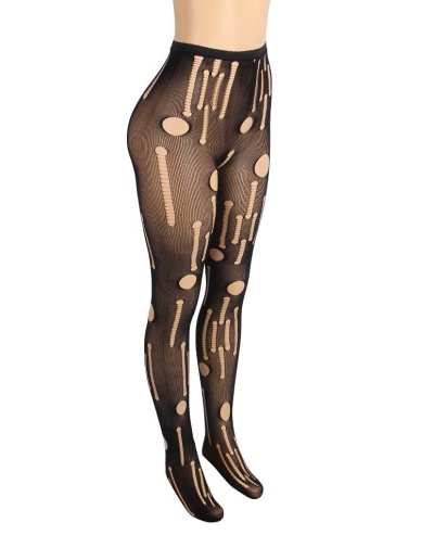 Ohyeah - Sexy Torn Pantyhose - Black - S photo