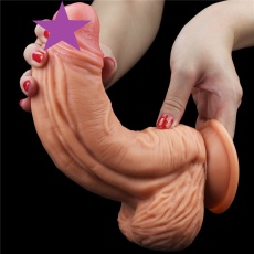 Lovetoy - 10" 雙層特大碼假陽具 - 肉色 照片
