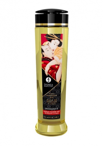 Shunga - 浪漫有機按摩油 草莓氣泡酒 - 240ml 照片