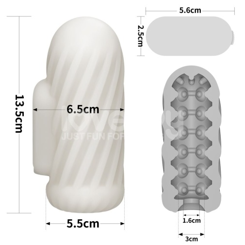 Lovetoy - Knights Ring Vibro 2in1 Sleeve - Spiral photo