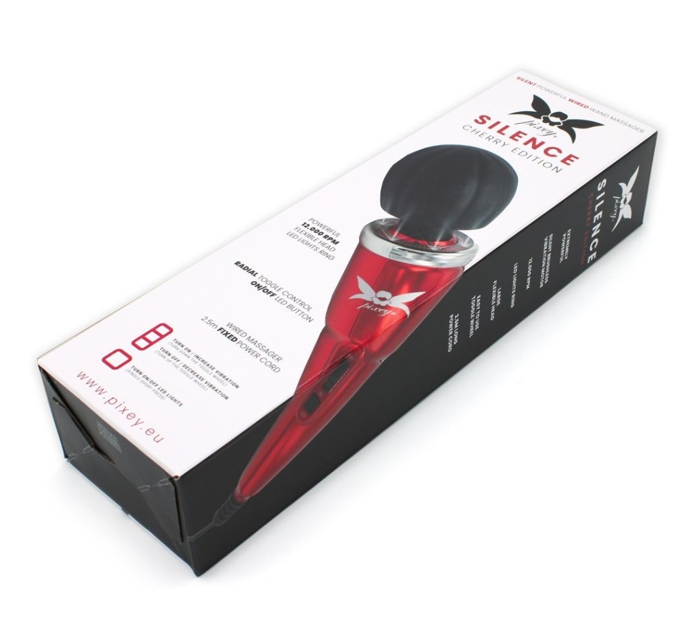 Experience unparalleled pleasure and relaxation with the Pix... Pixey - Silence Massager - Cherry photo-7