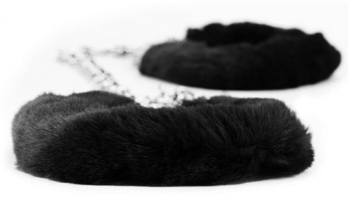 Lovetoy - Fluffy Leg Cuffs - Black photo