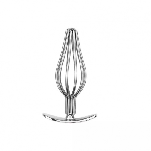 MT - Hollow Anal Plug M - Silver photo