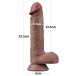 Lovetoy - 7.5" 雙層構造仿真陽具 - 啡色 照片-13