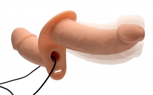 Strap U - Power Pegger Vibro Double Strap-On - Flesh photo
