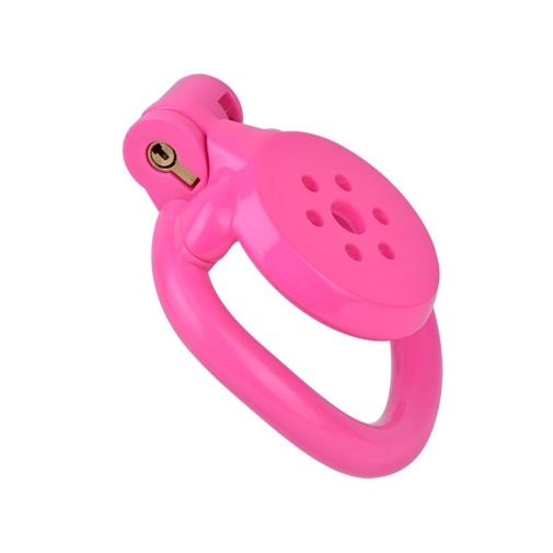 FAAK - Resin Chastity Cage 45mm w Catheter - Pink photo