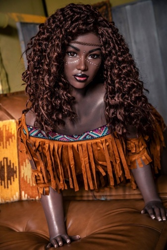 Takiyah Ebony Curvy Realistic Sex Doll, Black Skin, Soft Silicone 156 cm (5'1 ft) photo