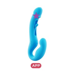 Honey Play Box - Harmony Duo App 智能遙控挑逗式免穿戴震動陽具 - 藍色 照片