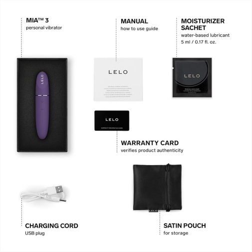 Lelo - Mia 3 口红陰蒂震動器 - 粉紫 照片