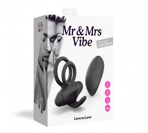  Love to Love - Mr & Mrs 遥控震动环 - 黑色 照片
