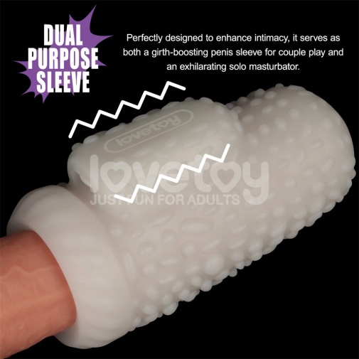 Lovetoy - Knights Ring Vibro 2in1 Sleeve - Drip photo