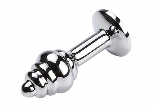 MT - Mini Ribbed Anal Plug - Blue photo