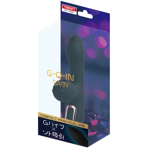 T-Best - G-Q-In 迷你陰蒂G點雙重刺激器 - 黑色 照片
