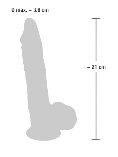 Medical Silicone - Dildo w Balls 21cm photo