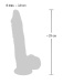 Medical Silicone - Dildo w Balls 21cm photo-7