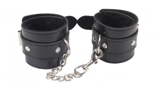 Chisa - Obey Me Leather Hand Cuffs - Black photo