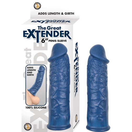 Nasstoys - Greatest Extender 6" Penis Sleeve - Blue photo