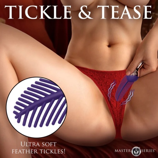 Master Series - Tickler 電動挑逗羽毛 - 藍色 照片