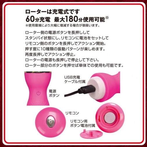 T-Best - Dualady 2Way Wireless Rotor - Pink photo