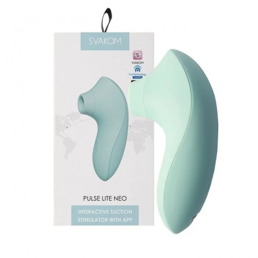 SVAKOM - Pulse Lite Neo Interactive Stimulator - Seafoam Blue photo