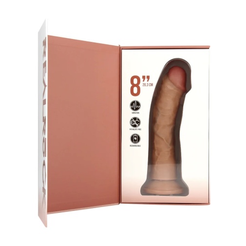 RealRock - 8" Vibro Curve Dildo - Caramel photo