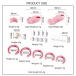 MT - Silicone Short Chastity Cage - Pink photo-5