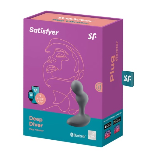 Satisfyer - Deep Diver Vibro Plug - Dark Grey photo