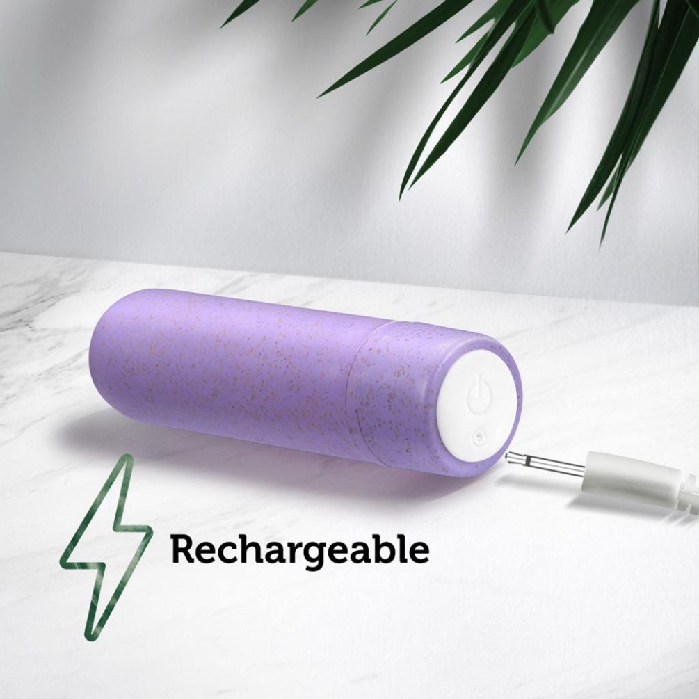 The Gaia Eco Rechargeable Bullet is an eco-conscious vibrato... Gaia - Eco Rechargeable Bullet - Lilac photo-5