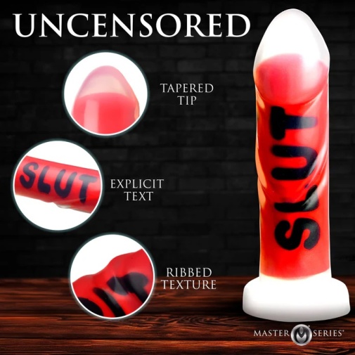 Master Series - Slut Dildo - Red photo