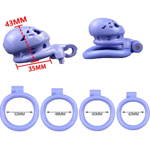 FAAK - Resin Chastity Cage 107 - Blue photo
