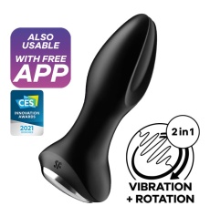 Satisfyer - 震動旋轉肛塞 2 plus - 黑色 照片